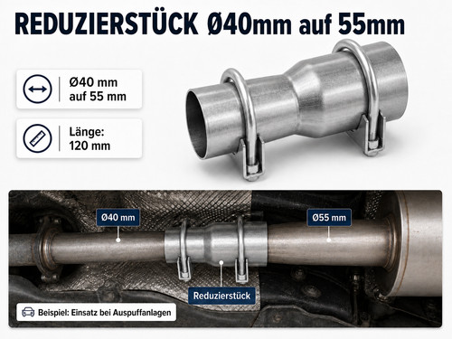 Rohr reduzierstück ø40mm auf - rohr,
