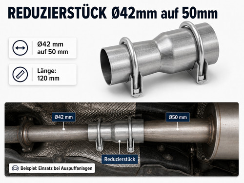 Rohr reduzierstück ø42mm auf - rohr,